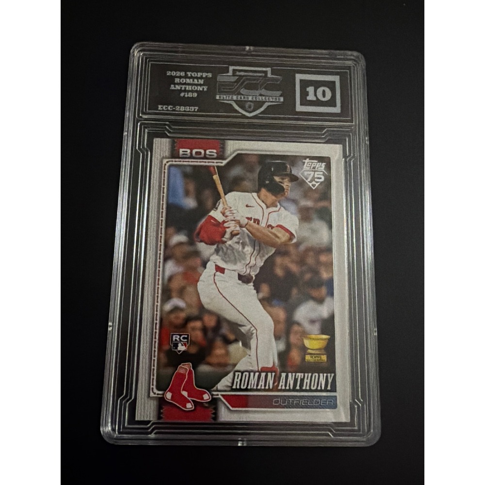 2025 Topps Roman Anthony #189 Rookie Card Boston Red Sox ECC 10 Gem Mint RC